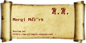 Mergl Márk névjegykártya
